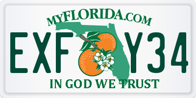 FL license plate EXFY34