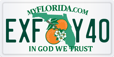FL license plate EXFY40
