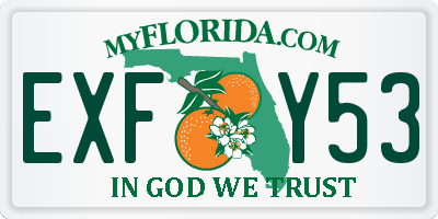 FL license plate EXFY53