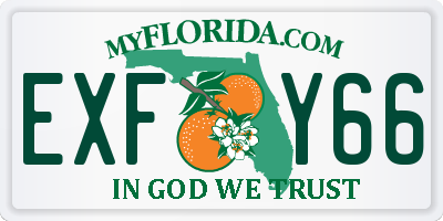 FL license plate EXFY66
