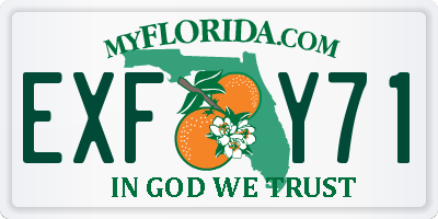 FL license plate EXFY71