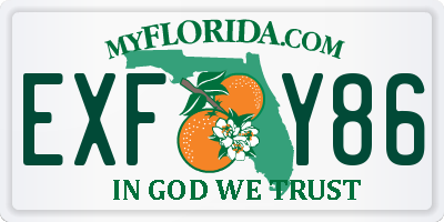 FL license plate EXFY86