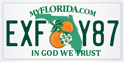 FL license plate EXFY87