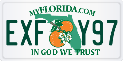 FL license plate EXFY97