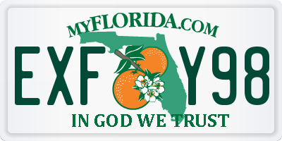 FL license plate EXFY98