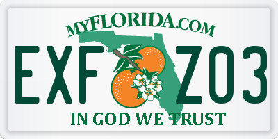 FL license plate EXFZ03