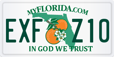 FL license plate EXFZ10