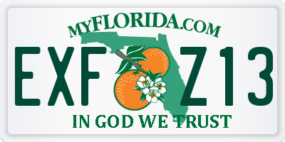 FL license plate EXFZ13