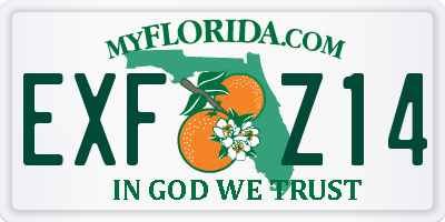 FL license plate EXFZ14