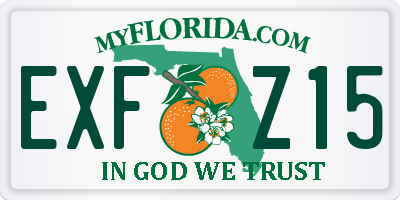 FL license plate EXFZ15