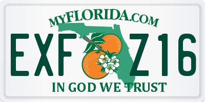 FL license plate EXFZ16