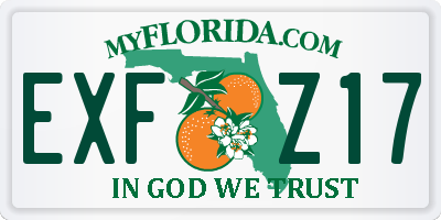 FL license plate EXFZ17