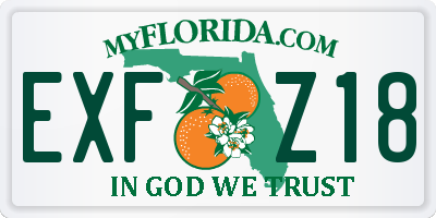 FL license plate EXFZ18