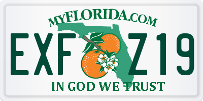 FL license plate EXFZ19