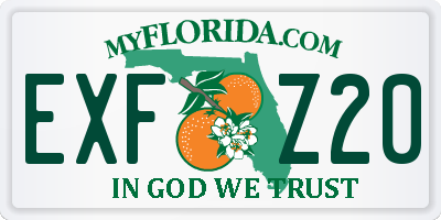 FL license plate EXFZ20