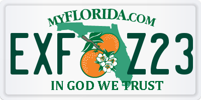 FL license plate EXFZ23