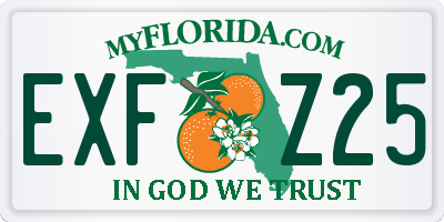 FL license plate EXFZ25