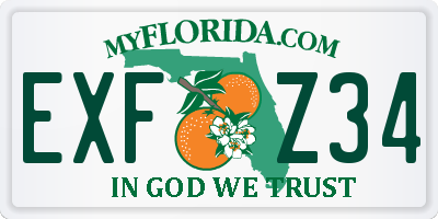 FL license plate EXFZ34