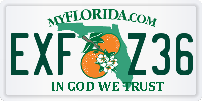 FL license plate EXFZ36