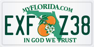 FL license plate EXFZ38