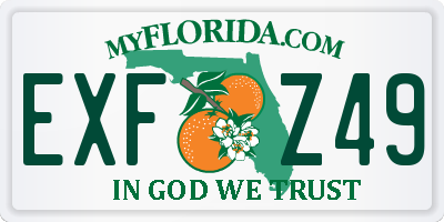 FL license plate EXFZ49