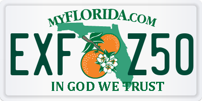 FL license plate EXFZ50