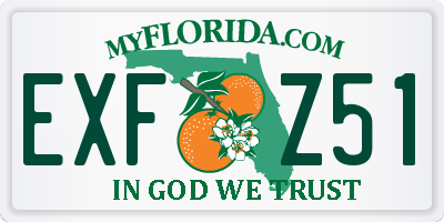 FL license plate EXFZ51