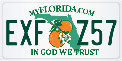 FL license plate EXFZ57