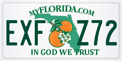 FL license plate EXFZ72