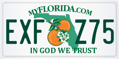 FL license plate EXFZ75