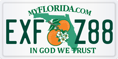 FL license plate EXFZ88