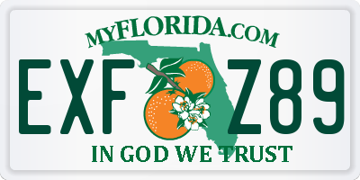 FL license plate EXFZ89