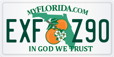 FL license plate EXFZ90