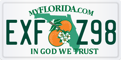 FL license plate EXFZ98