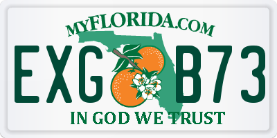 FL license plate EXGB73