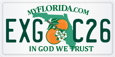 FL license plate EXGC26
