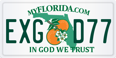 FL license plate EXGD77