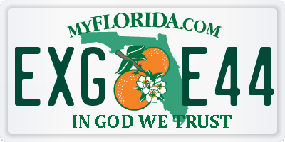 FL license plate EXGE44