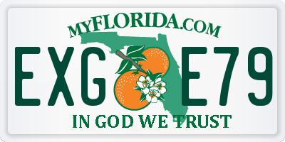FL license plate EXGE79