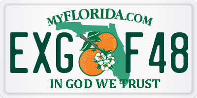 FL license plate EXGF48