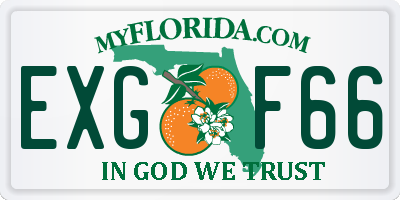 FL license plate EXGF66