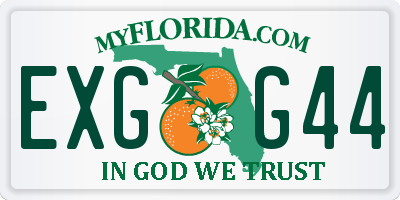 FL license plate EXGG44