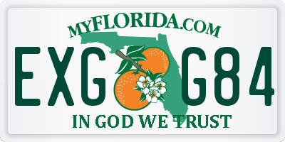 FL license plate EXGG84