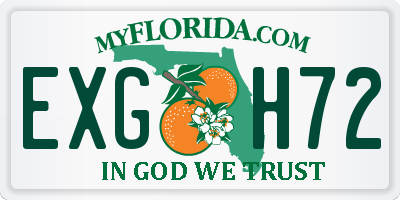 FL license plate EXGH72