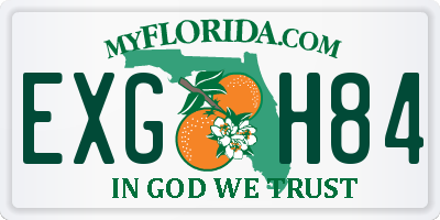 FL license plate EXGH84