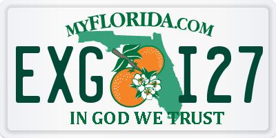 FL license plate EXGI27