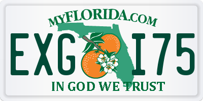 FL license plate EXGI75