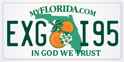 FL license plate EXGI95