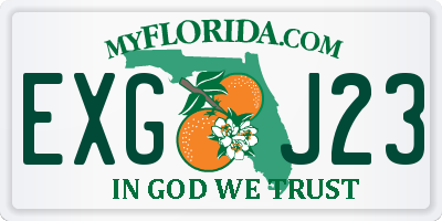 FL license plate EXGJ23