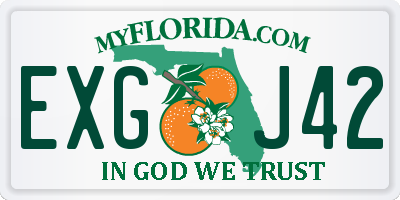 FL license plate EXGJ42